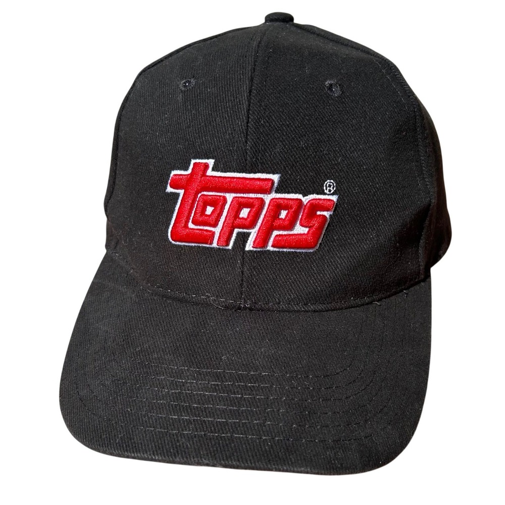 Topps Baseball Cap Snapback Hat Mens OSFM Black Cotton Sports Promo Retro